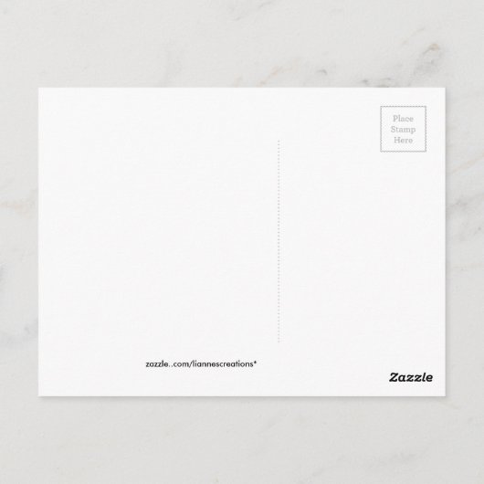 傘の下のビーチの椅子が二つ ポストカード (裏面)