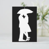 傘の下のロマンチックなカップル 招待状 (スタンド正面)