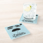 傘の下のロンドン| ガラスコースター (アングル)