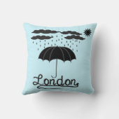 傘の下のロンドン| クッション (裏面)