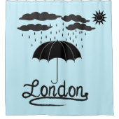 傘の下のロンドン| シャワーカーテン (正面)
