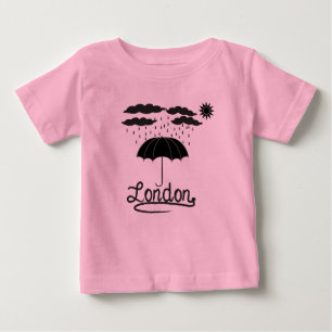 傘の下のロンドン ベビーTシャツ