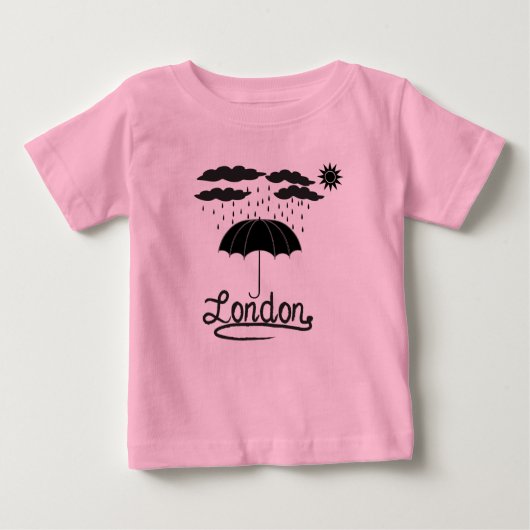 傘の下のロンドン| ベビーTシャツ (正面)