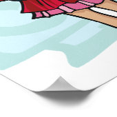 傘の下の女子学生 ポスター (角)