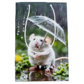 傘の下の灰色のネズミ ミディアムペーパーバッグ (正面)