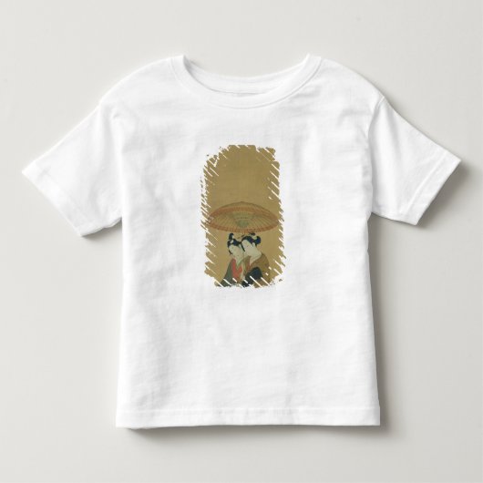 傘の下の2人の恋人 トドラーTシャツ (正面)