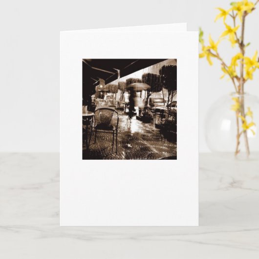 傘の下 カード (黄色い花)