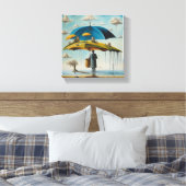 傘の世界 キャンバスプリント (インサイチュ (寝室))