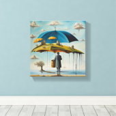 傘の世界 キャンバスプリント (インサイチュ (ウッドフロア))