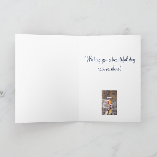 傘の付いた少女 カード (内部)