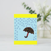 傘の入った雨の日 ポストカード (スタンド正面)