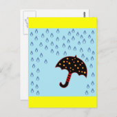 傘の入った雨の日 ポストカード (正面/裏面)