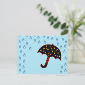 傘の入った雨の日 ポストカード (スタンド正面)