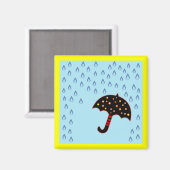 傘の入った雨の日 マグネット (正面/裏面)