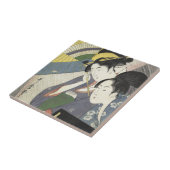 傘の北川町Utamaroの芸術の下の2人の女性 タイル (側面)