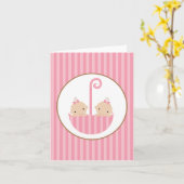 傘の双子 カード (黄色い花)