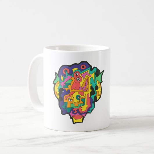 傘の女性 コーヒーマグカップ (正面左)