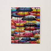 傘の屋根ふき ジグソーパズル (縦)