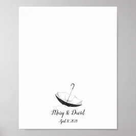 傘の指紋のゲストブック ポスター