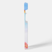 傘の携帯ケース付きピンクのトロピカルドリンク iPhoneケース (左側面)