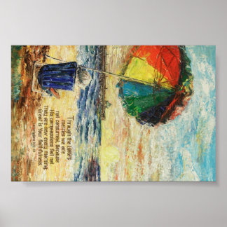 傘の日の出の哀歌3:22-23 ポスター