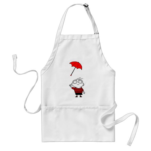 傘の男の子 スタンダードエプロン (正面)