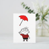 傘の男の子 ポストカード (スタンド正面)