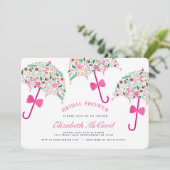 傘の結婚前お祝い招待状 招待状 (スタンド正面)