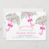 傘の結婚前お祝い招待状 招待状 (正面)