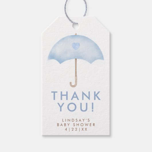 傘の赤ちゃんシャワー ギフトタグ (正面)