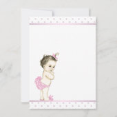 傘の赤ちゃん女の子を振りかける赤ちゃんシャワーありがとう サンキューカード (裏面)