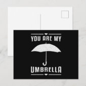 傘の雲の天気雨の雨のギフト ポストカード (正面/裏面)
