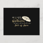 傘の雲の天気雨の雨の雨のギフト ポストカード (正面)