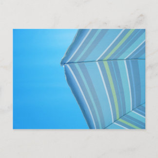 傘の青の郵便はがき ポストカード