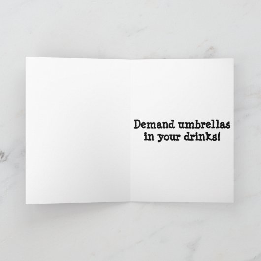 傘の飲み物 カード (内部)