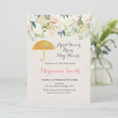 傘の4月の素朴なシャワーBring花よろしいです 招待状 (スタンド正面)