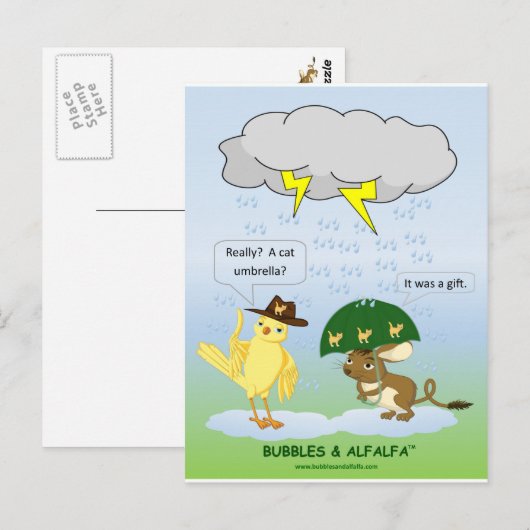 傘はがき ポストカード (正面/裏面)