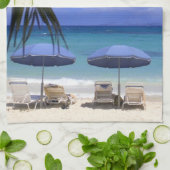 傘はビーチの聖マーテンカリブの、 キッチンタオル (折り畳み)