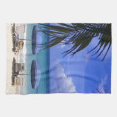 傘はビーチの聖マーテンカリブの、 キッチンタオル (横)