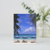 傘はビーチの聖マーテンカリブの、 ポストカード (スタンド正面)