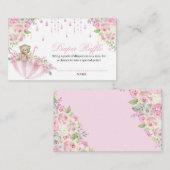 傘まきベビーテディベアおむつラッフルエン エンクロージャーカード (正面/裏面)