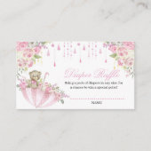 傘まきベビーテディベアおむつラッフルエン エンクロージャーカード (正面)