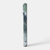 傘をさしたネズミ iPhone 15ケース (左側面)