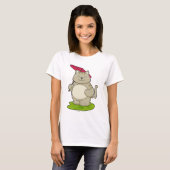 傘をさした猫 Tシャツ (正面フル)