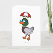 傘をさした雨の日のあひる.PNG カード (裏面)