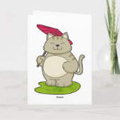 傘をさす猫 カード (裏面)