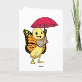 傘をさす蝶 カード (裏面)