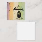 傘を持ち上げ、ひげ出し：カブトムシよくはしゃぐムシ ノートカード (正面/裏面)