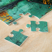 傘を持ったアフリカの女性 ジグソーパズル (側面)