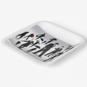 傘を持った人々 ペーパープレート (傾斜あり)